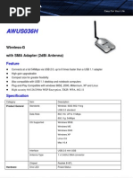 AWUS036H-11g High Power USB Adapter-00