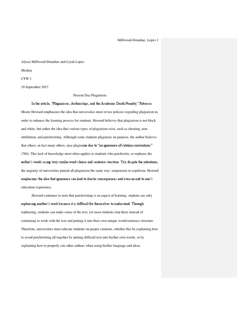 essay on plagiarism