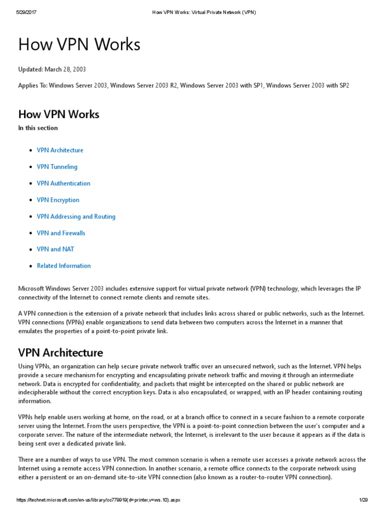How VPN Works - Virtual Private Network (VPN) | PDF | Virtual Private