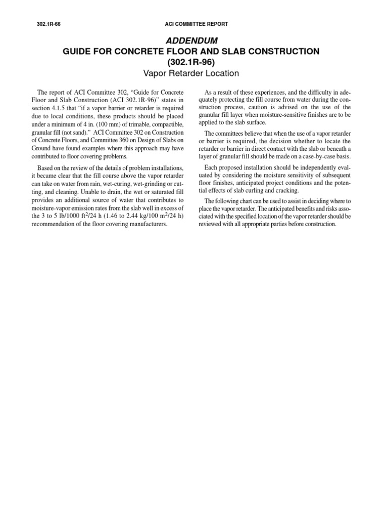 Vapor Retarder Placement in Slab Construction | PDF | Concrete ...