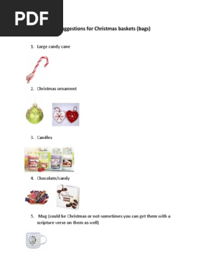 Christmas Basket Suggestions StJohns