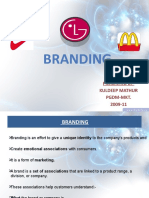 Branding: Presented By-Kuldeep Mathur Pgdm-Mkt. 2009-11