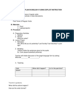 Sample Lesson Plan in English Vi Using Explicit Instruction