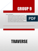 Group 9 presents traverse area survey and results