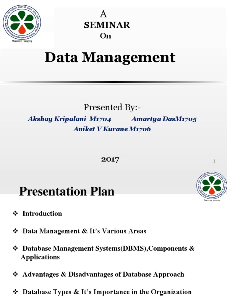 Data Management: Seminar | PDF | Databases | Areas Of Computer Science