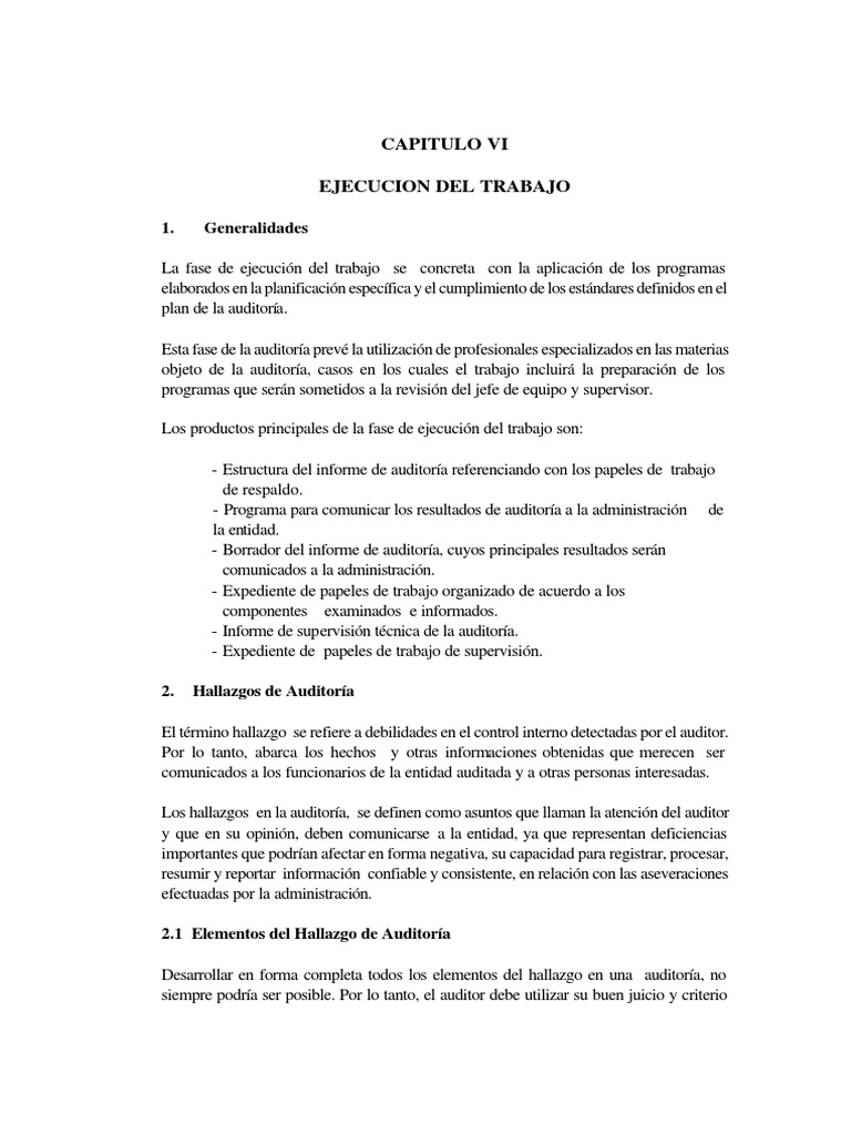 Fase Iv de Una Auditoria PDF | PDF | Auditoría | Contralor