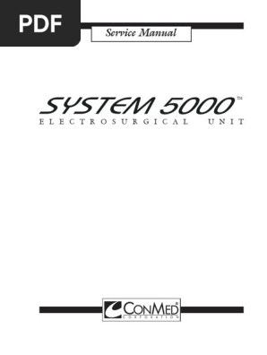 Conmed System 5000 Esu Service Manual Pdf Amplifier Power Supply