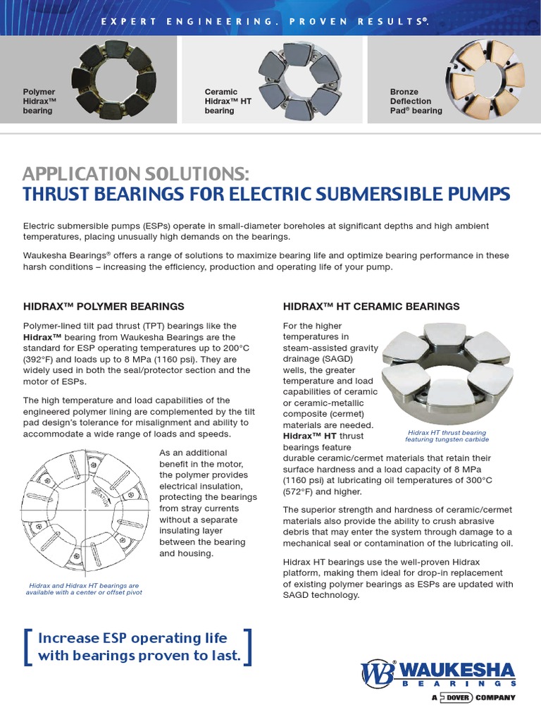 Waukesha Bearings_Thrust Bearings for ESPs_A4 Bearing (Mechanical