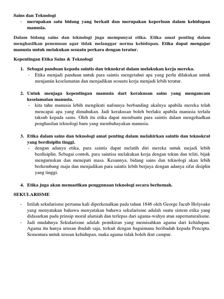 maksud sains dan teknologi