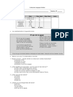 Evaluación 4° Lenguaje