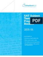SAT Subject Tests Preparation Booklet 06-2005