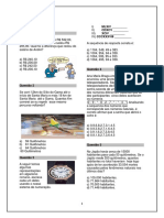 Questões Simulado Mátematica - 6º Ano - 1º Bimestre