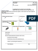 Journalism Supply List