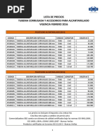 Lista de Precios SYE - 2016