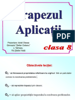 Aria Trapezului. Aplicatii Clasa 8