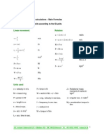 Formulaes and Units