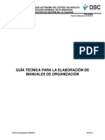 Guía Técnica para La Elaboración de Manuales de Organización