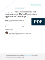 Porphyrin Metabolism in Lead and Mercury Treated b