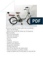 Bicicleta eléctrica JINYA aluminio motor 250W batería litio