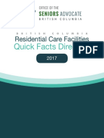 Residential Care Quick Facts Directory 2017