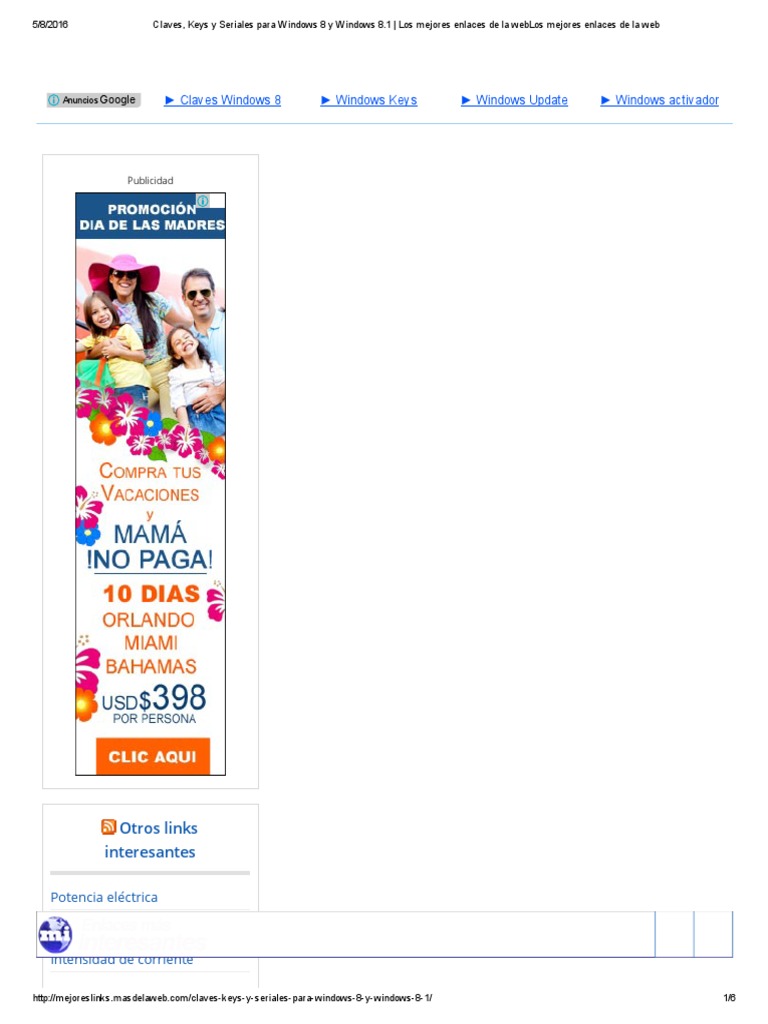 Claves, Keys y Seriales para Windows 8 y Windows 8 PDF PDF Windows