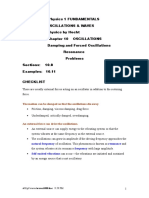 Damping and Forced Oscillations Resonance Problems