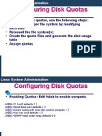 Configuring Disk Quotas: To Implement Disk Quotas, Use The Following Steps: /etc/fstab