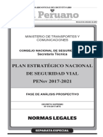 MTC - DS N° 019-2017-MTC Plan Estrategico Nacional de Seguridad Vial PENsv 2017-2021.pdf
