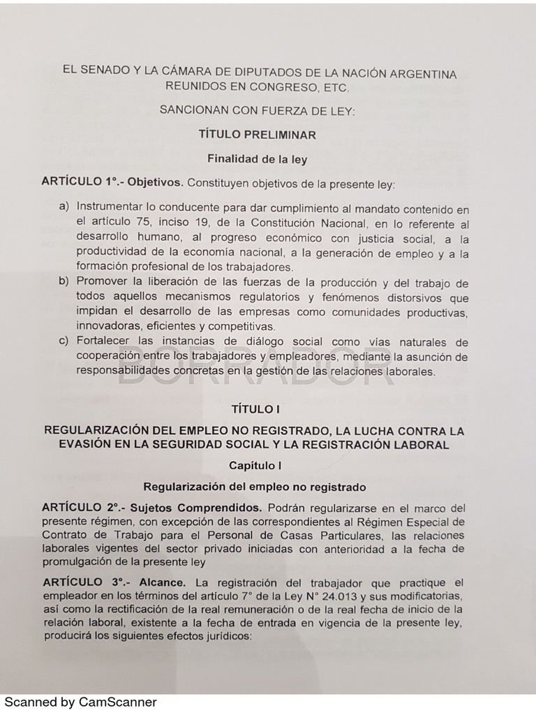 Proyecto Reforma Laboral | PDF