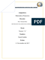 Matemática Financiera - Trabajo Autonomo