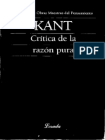 critica a la razón pura Kant (Losada)