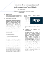 Análisis de Los Principios de La Contratación Estatal en El Contrato de Concesión de TransMilenio