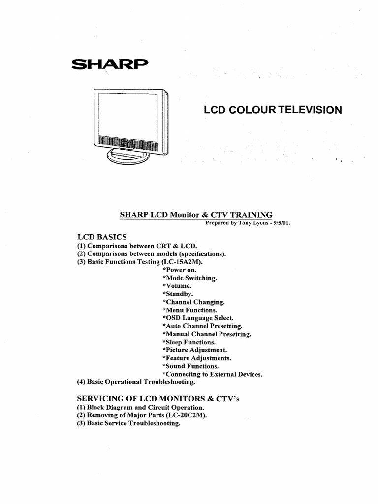 SHARP Lcdtv training manual.pdf