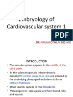 Embryology of Cardiovascular System 1: DR - Navajyothi, Mbbs MD