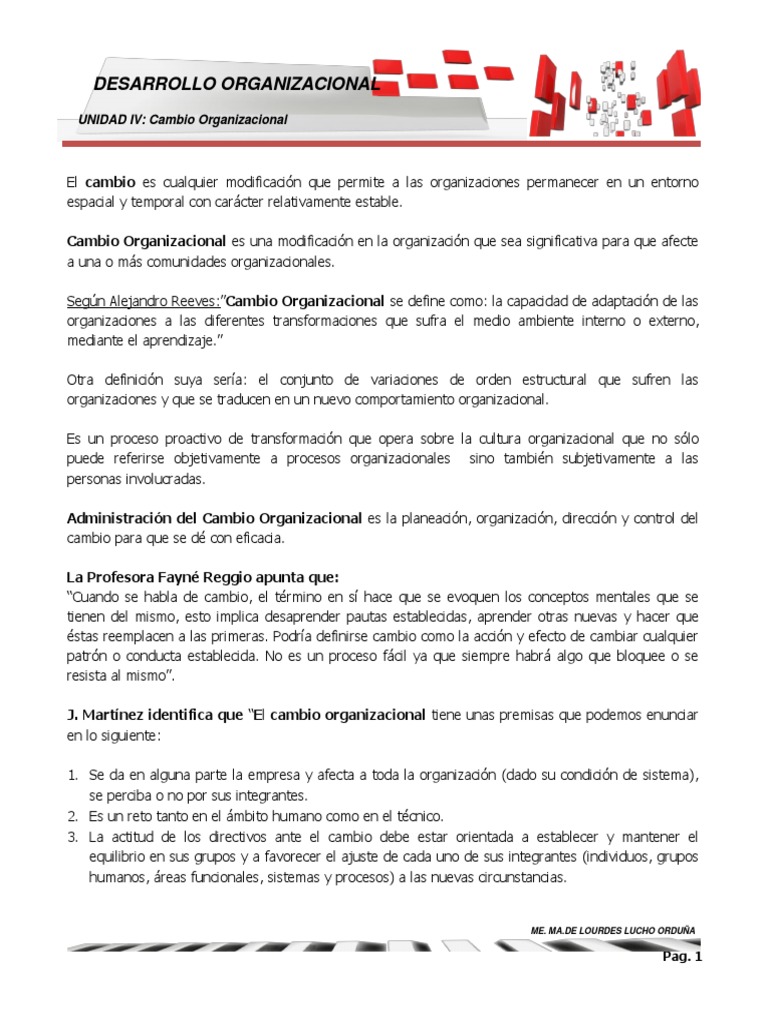 Estrategias para el Cambio Organizacional | PDF | Gestión del cambio ...