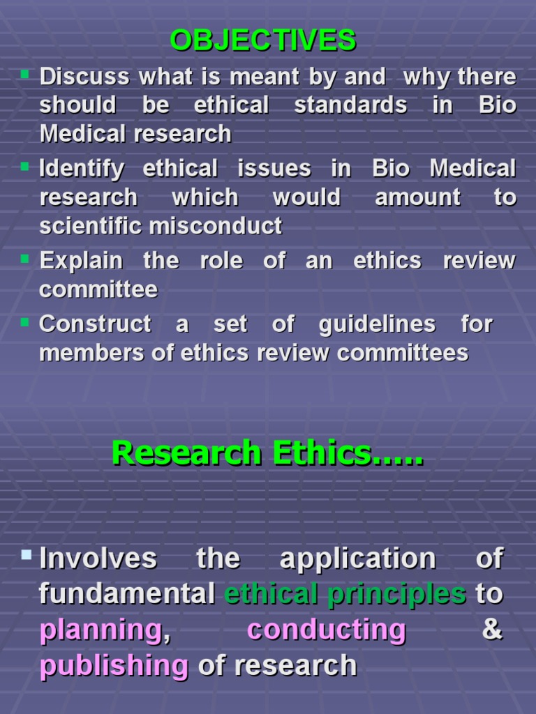 lecture on research ethics