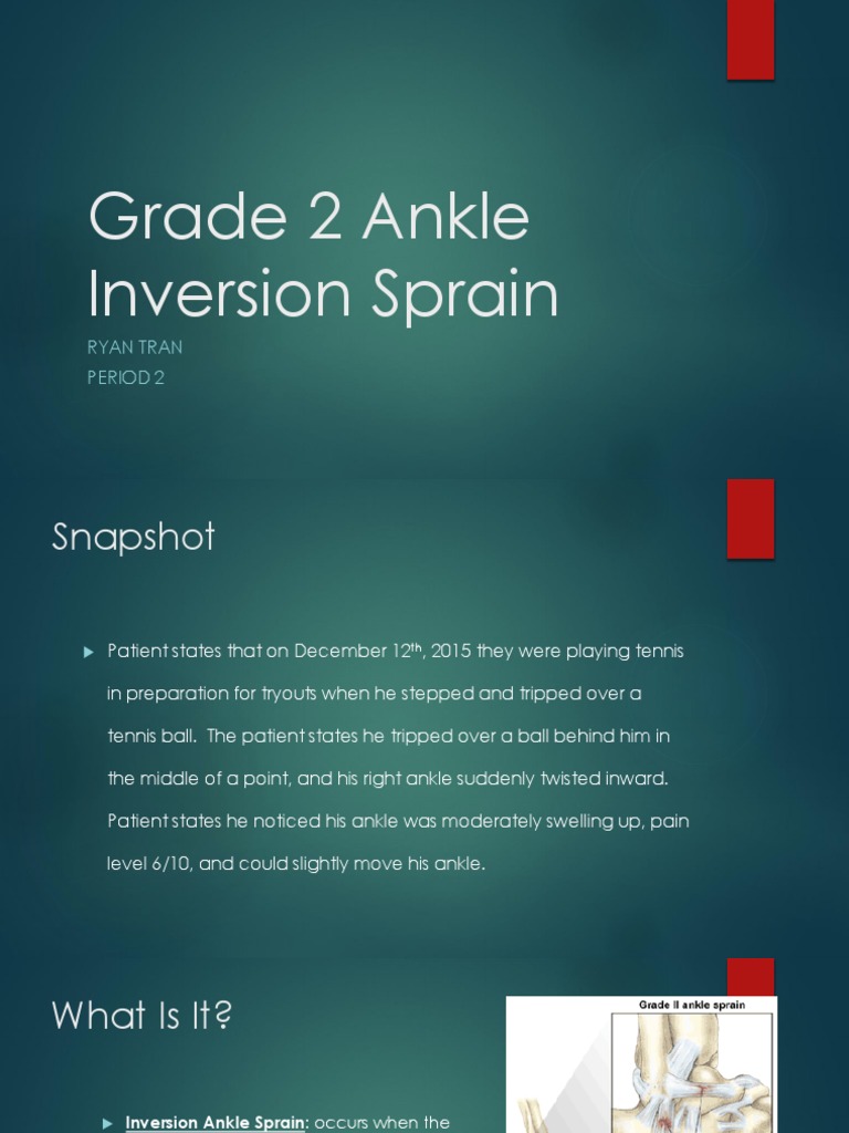 Grade 2 Ankle Inversion Sprain | PDF | Wellness