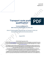 Transport Route Profiling Qualification: WHO Vaccine