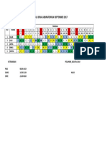 Jadwal Kerja Laboratorium September 2017