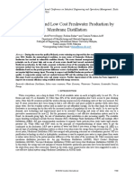 Low Energy and M Low Cost Freshwater Produc Membrane Distillation Ction by