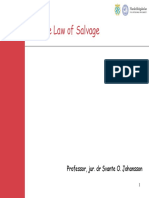 The Law of Salvage: Professor, Jur. DR Svante O. Johansson