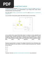 Single Line to Ground Fault