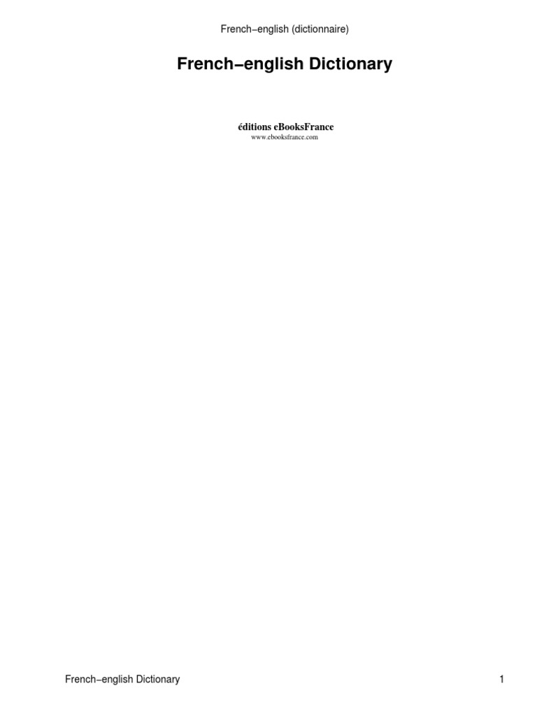 French English Dictionary 25 2c273 Entries 29 Pdf