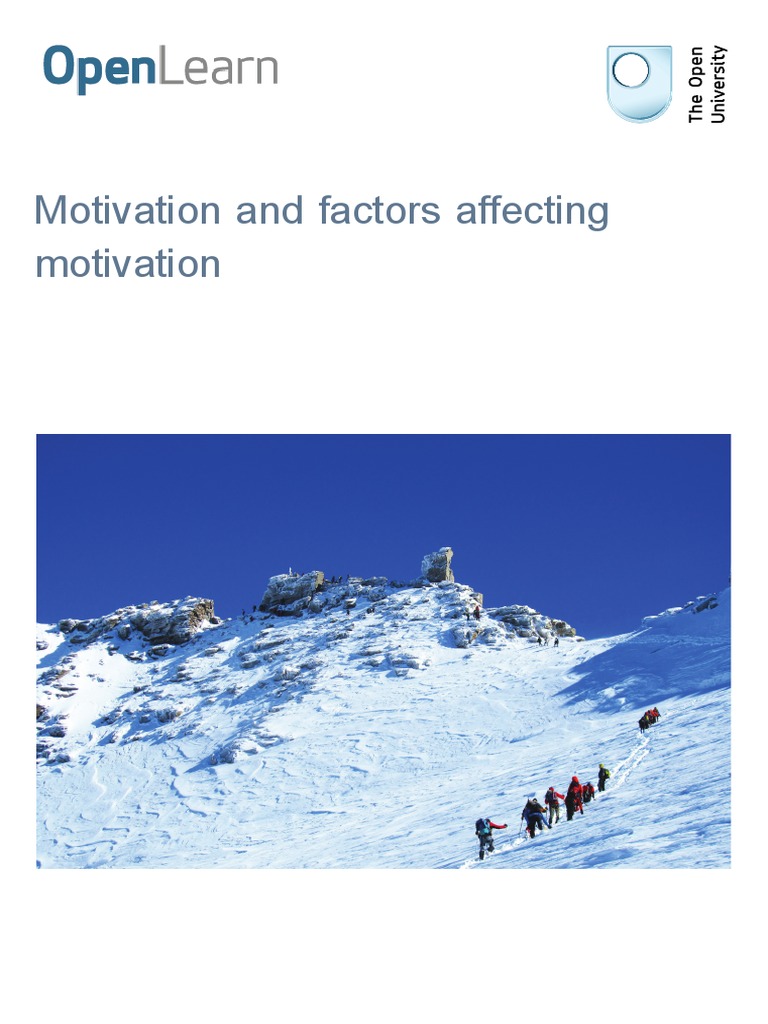 Motivation and Factors Affecting Motivation Printable | PDF ...