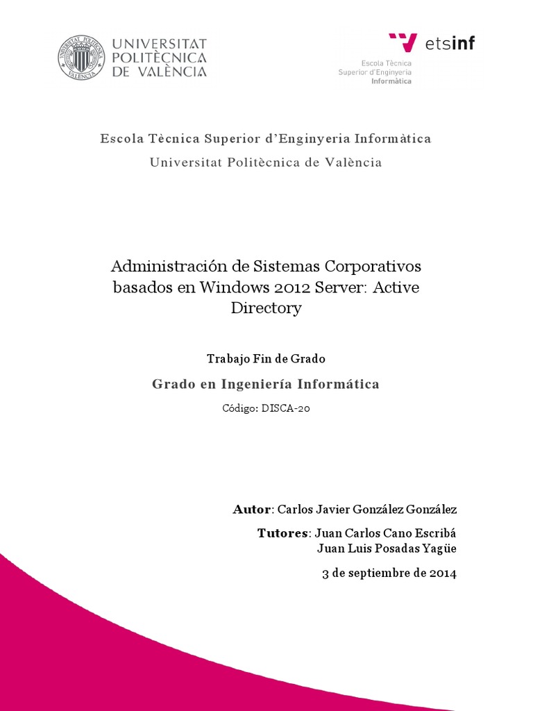 Guia Práctica Windows 2012 Server Active Directory | PDF | Directorio ...