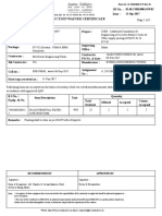 Inspection Waiver Certificate: Page 1 of 1