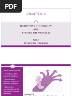 chapter 4 - identifying the inquiry and stating the problem