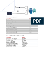 50HP Induction Motor Parameters and PV Module Data Sheet