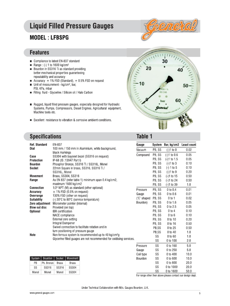 Catalogue Pressure Gauge PDF Mechanical Engineering Nature