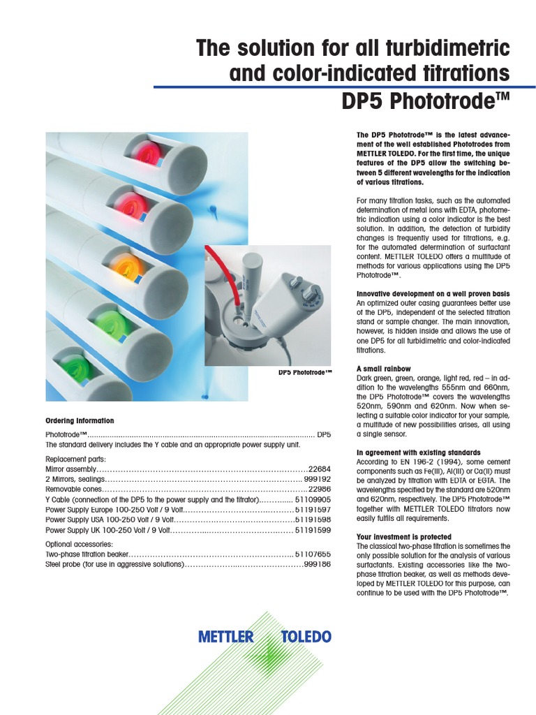 The Solution For All Turbidimetric and Color-Indicated Titrations DP5 ...
